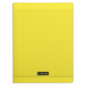 Calligraphe 8000 - Cahier polypro 24 x 32 cm - 192 pages - grands carreaux (Seyes) - jaune