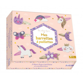 Mes barrettes à paillettes - coffret avec accessoires