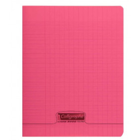 Cahier piqué 17*22 rose 48p seyès 8000 polypro