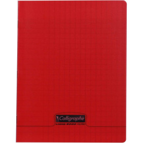 Cahier piqué 17*22 rouge 32p seyès 90g 8000 polypro