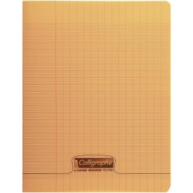 Cahier piqué 17*22 orange 48p seyes 8000 polypro