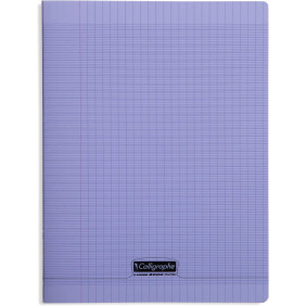 Cahier piqué 24*32 violet 96P seyès 8000 polypro