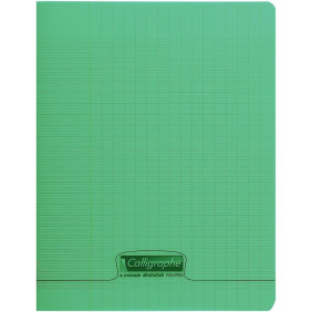 Cahier piqué 24*32 140p vert 90g 8000 polypro seyes