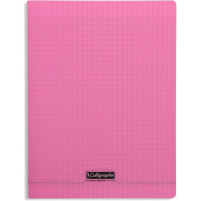 Cahier piqué 24*32 140p rose 90g 8000 polypro seyès
