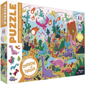 Les dinosaures. Puzzle cherche et trouve