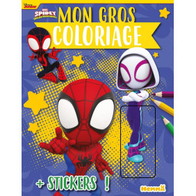 Mon gros coloriage Marvel Spidey et ses amis extraordinaires. Avec des stickers