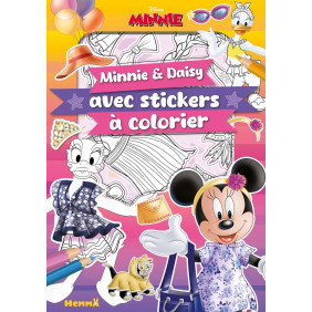 Minnie et Daisy avec stickers à colorier - Dès 6 ans