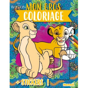 Mon gros coloriage Simba et Nala avec des stickers