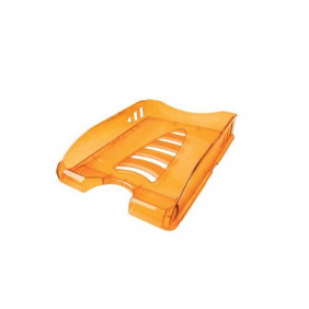 Corbeille à courrier translucide orange