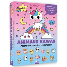 Animaux kawaii - Méthode de dessin et coloriages - Dès 7 ans