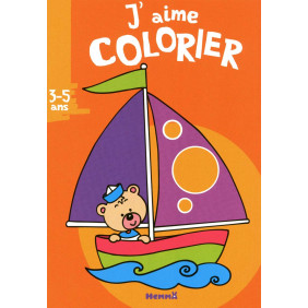 J'aime colorier ours bateau - De 3 à 5 ans