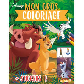 Mon gros coloriage Simba, Pumbaa et Zazu - Dès 3 ans