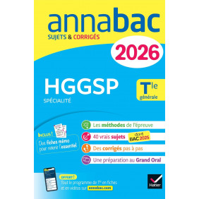 HGGSP Spécialité Tle générale. Sujets & Corrigés Edition 2026