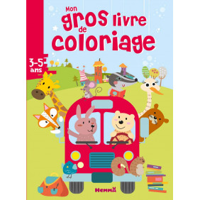 Mon gros livre de coloriage. Bus animaux - De 3 à 5 ans