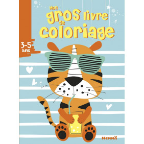 Mon gros livre de coloriage - Tigre avec lunettes - Dès 3 ans