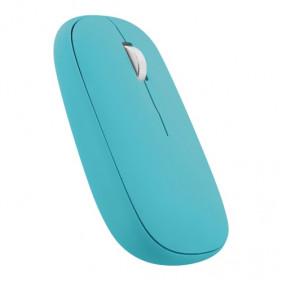 Souris colorée dual connect bleue