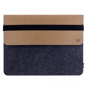 Pochette PC éco en cuir et feutrine - T'nB