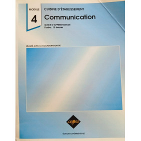 Module 4 Cuisine d'établissement : Communication module 4
