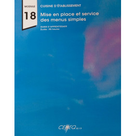Module 18 cuisine d'établissement : Mise en place et service des menus simples