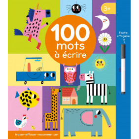 100 mots à écrire. Avec 1 feutre effaçable - Dès 3 ans