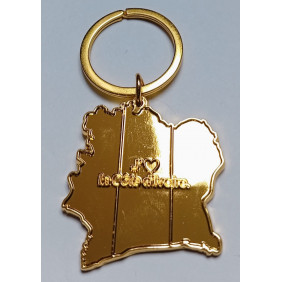 Porte clé doré Côte d'Ivoire