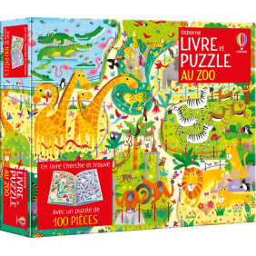 Au zoo - Coffret livre et puzzle (100 pièces)