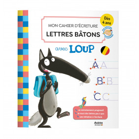 Mon cahier d'écriture lettre bâtons avec Loup - Dès 4 ans