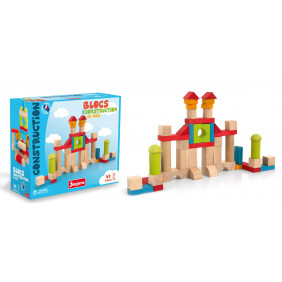 JEUJURA - Jeu de Construction en Bois, 52 Pieces - Dès 18 mois