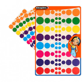 Gommettes rondes- 8 couleurs- repositionnables