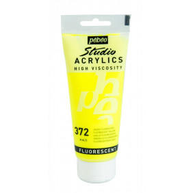 Peinture acrylique fine 100 ml jaune fluorescent