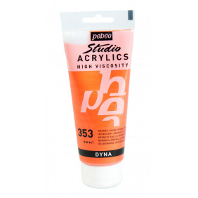 Acrylique fine studio orange jaune iridescent
