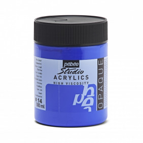 Acrylique 500 ml bleu cobalt opaque imitation