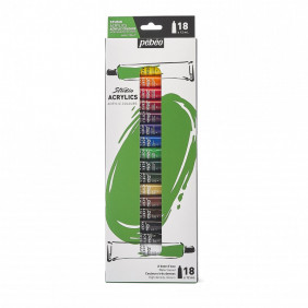 Acryliques studio set 18 tubes 12ml