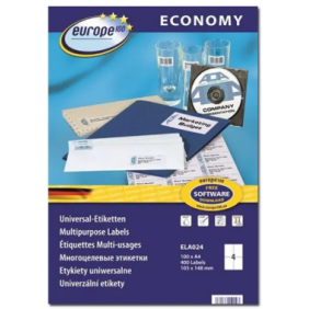 Europe100 - 400 Étiquettes multi-usages blanches - 105 x 148 mm