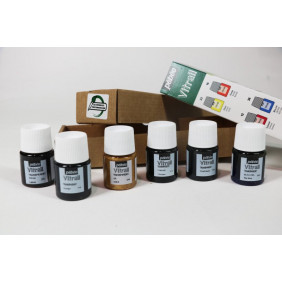 Set initiation vitrail 6 flacons assortis de 20 ml
