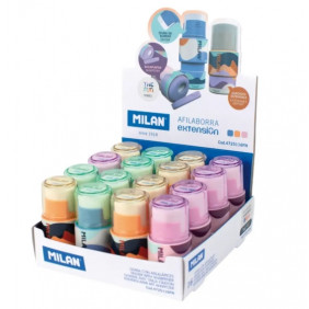 Boîte présentoir 16 taille-crayons-gomme - Vendu à l'unité