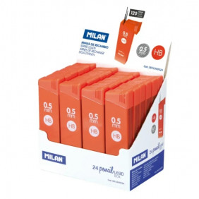 Boîte 24 petites boîtes de 120 mines 0,5 mm HB