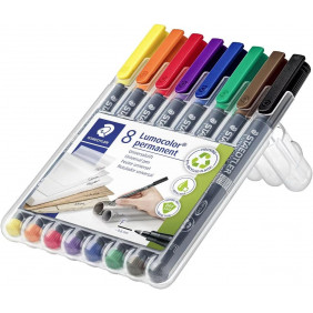 Marqueur lumocolor permanent etui 8