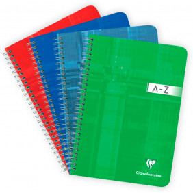Clairefontaine 8549C un répertoire à spirale - A5 14.8x21 cm - 180 pages petits carreaux