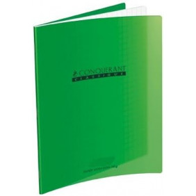 Cahier conquérant pique 17*22 vert polypro