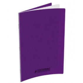 Cahier pique 17*22 violet seyes polypro