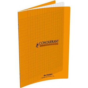 Cahier pique Conquérant 17x22 96P seyes orange