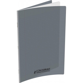 Cahier pique 24*32 96P gris polypro