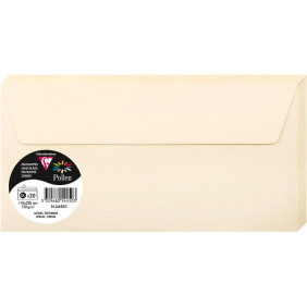 Enveloppe pollen 110x220 ivoire pqt 20