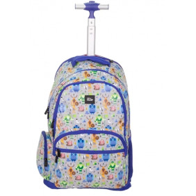 Sac à dos roulettes 25L vikings bleu
