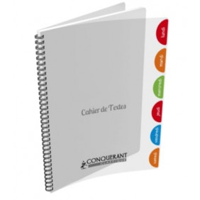 Cahier de texte intégrale 17x22 148P incolore