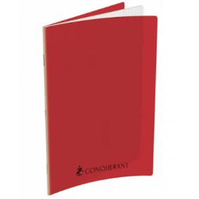 Cahier pique 24*32 192P seyes rouge polypro