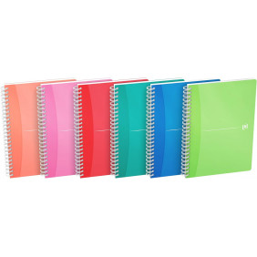 Cahier oxford spiral A5 180p ligne 7MM polypro