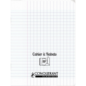 Cahier pique a rabat 96P Polypro incolore 17x22