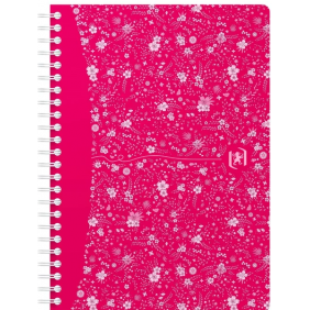 Cahier Floral A5 Ligné 7mm Margé 120P